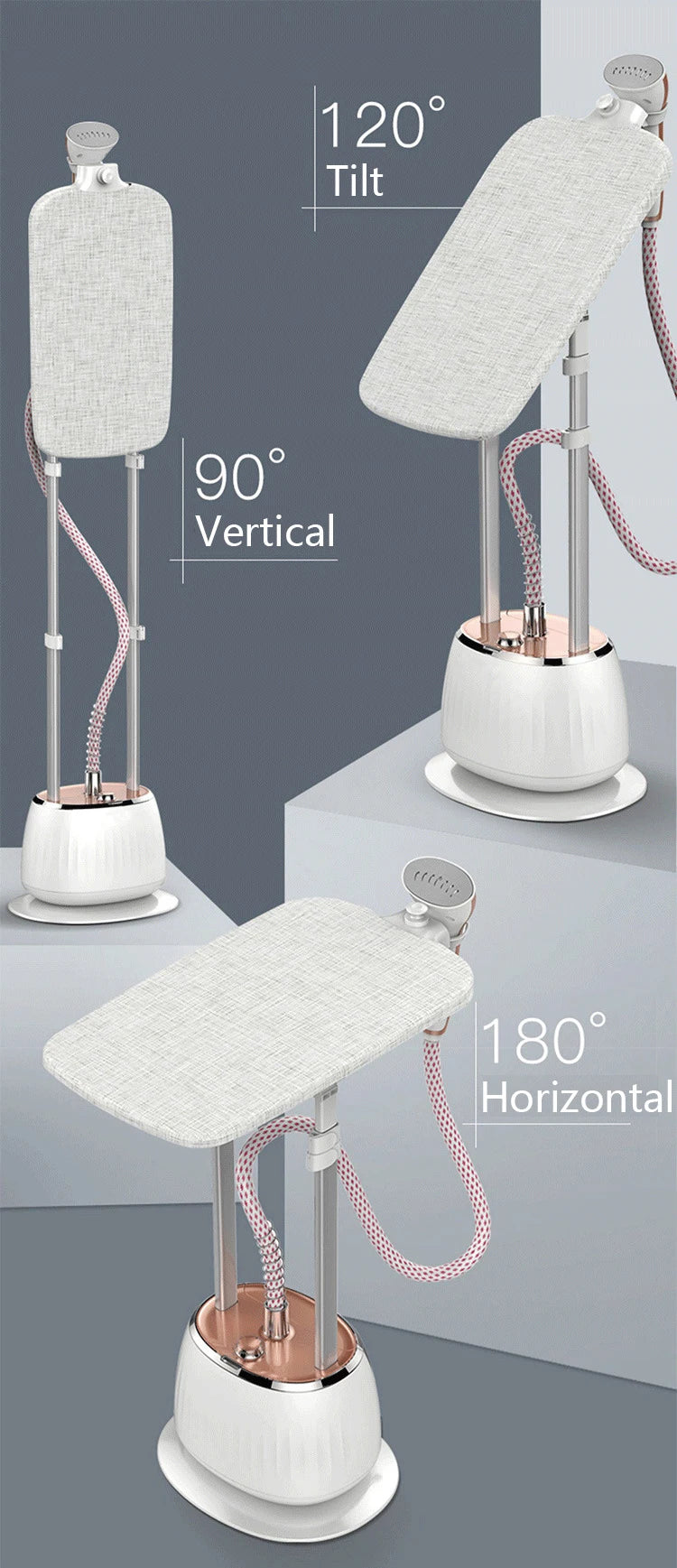 Tidesmit 2-in-1 vertical garment steamer and ironing board with 10 adjustable gears and 1.6L tank for flat ironing.