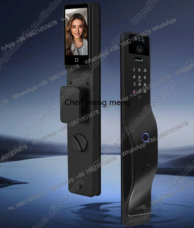 Face Recognition Smart Door Lock Israel Mortise Wifi Fingerprint Cerradura Tuya Inteligente Digital Lock With Camera For Home