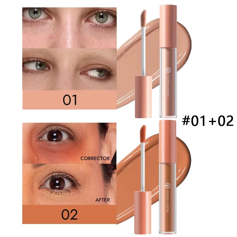Tidesmit orange liquid concealer and color corrector for dark circles and skin tone brightening face makeup swatch