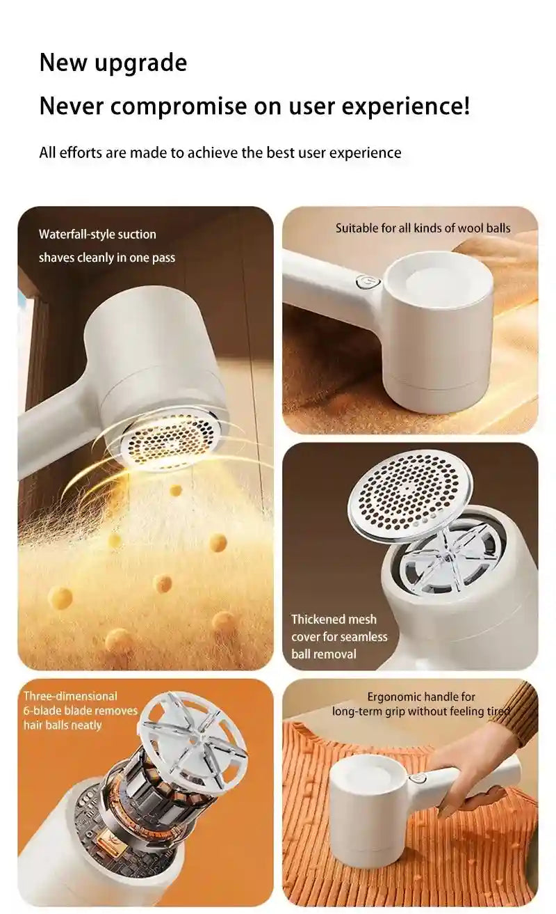 Tidesmit rechargeable fabric shaver removing lint and hair balls from clothing for laundry appliance maintenance