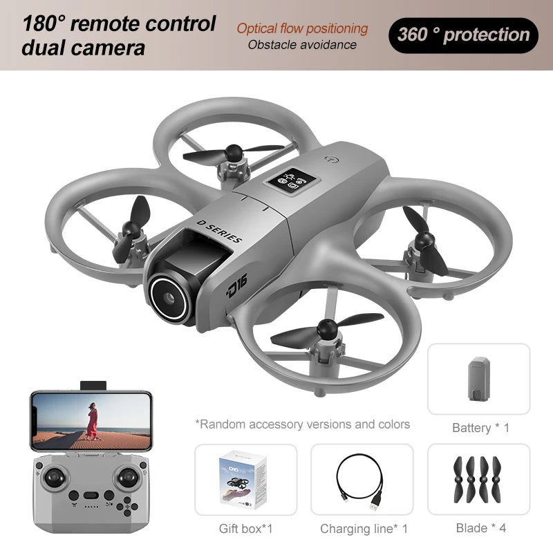 Mini GPS Camera Drone with 8K Dual Lens & Obstacle Avoidance Grey Dual 8K Tidesmit