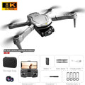 8K Camera Drone Foldable Quadcopter with Obstacle Avoidance Grey Dual-8K-1B Dual 8K Tidesmit