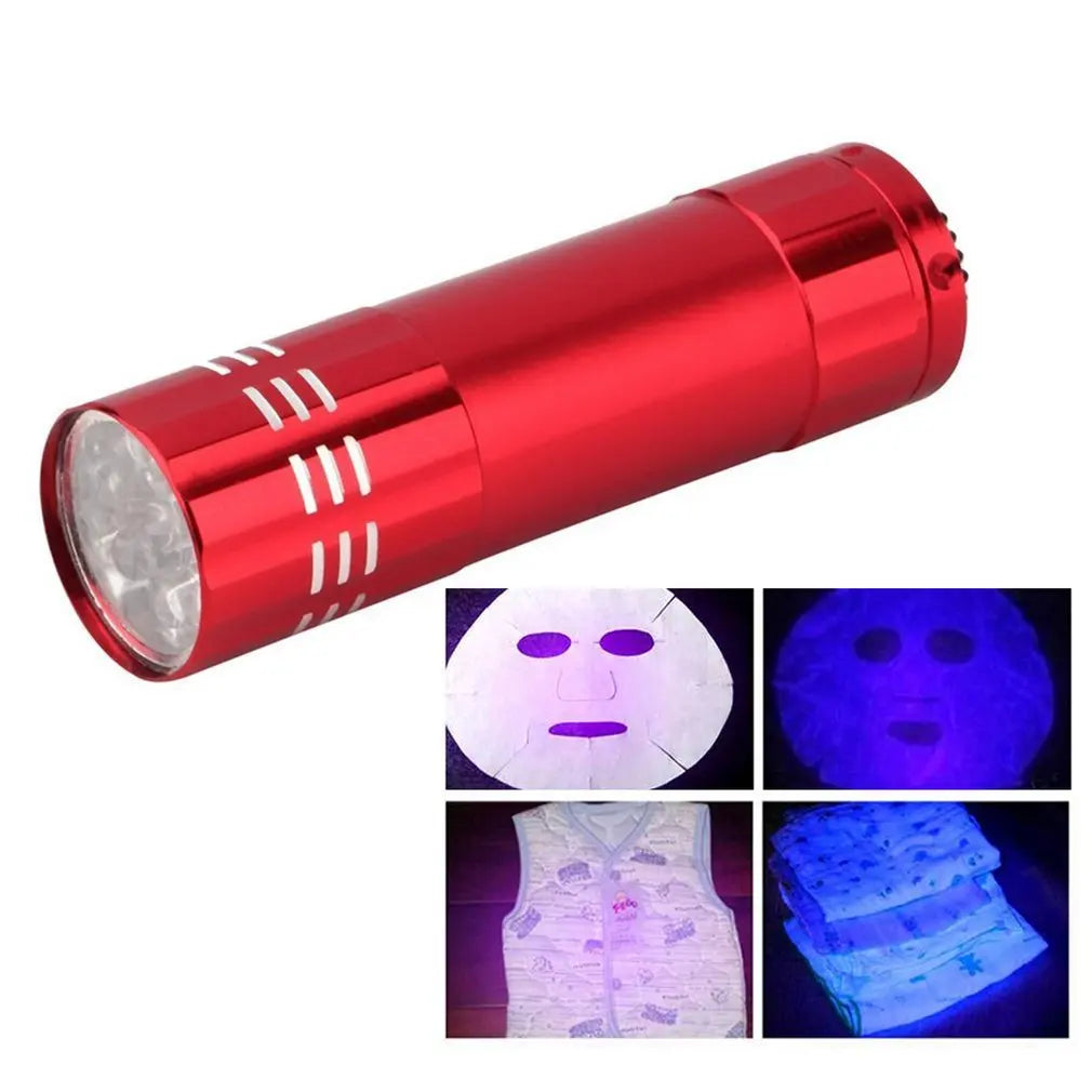 UV LED Flashlight 9 Light Aluminum Torch - Portable Inspection Tool Tidesmit
