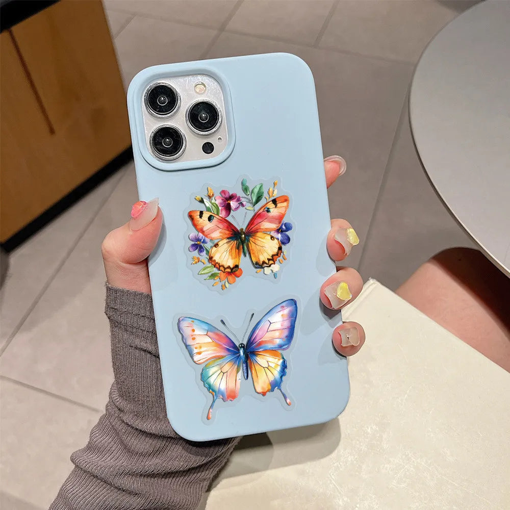 60 PCS Colorful Butterfly Sticker Pack - Waterproof Transparent PET Decals, Great as Journal LanLanStickersWorld Store