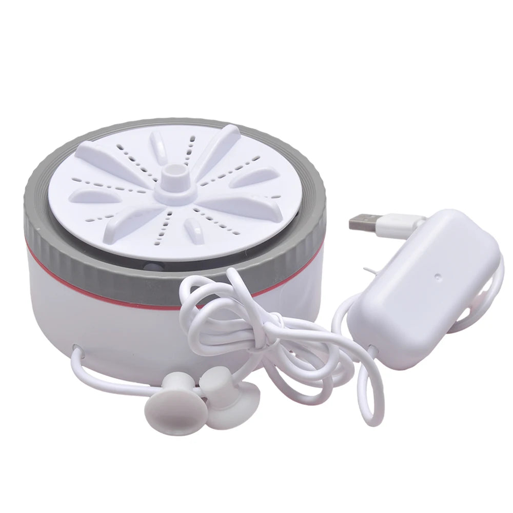 Tidesmit portable ultrasonic mini washing machine and dishwasher with USB turbo rotating feature for travel use
