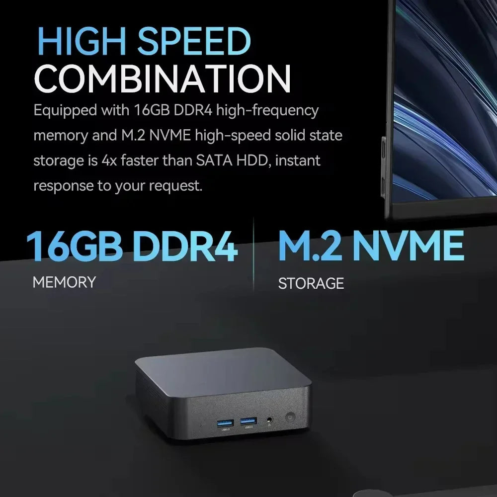 2026 Intel Core i9 10980HK Portable i9 Mini PC Computer Windows 11 32GB 1TB Gaming Computer WiFi 6 USB Portable Mini Desktop PC