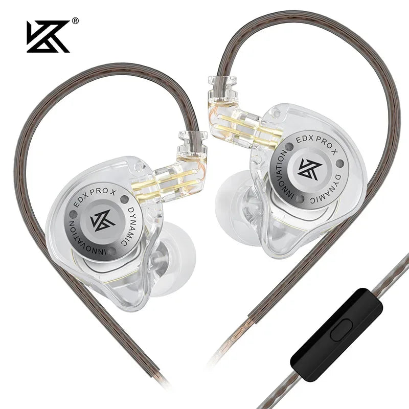 KZ EDX PRO X In Ear Dynamic Drive Earphone HIFI Bass Music Earbud Sport Noise Cancelling Headset ZSN ZST ZS10 pro x C12 CRA EDX Pro X Clear MIC China Mainland Tidesmit