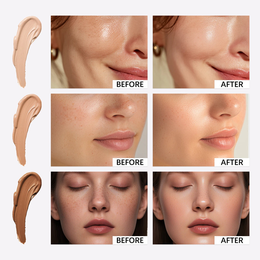 Tidesmit full coverage firming foundation texture close up showing oil control waterproof matte finish