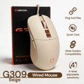 Silent Wired Mouse Aesthetic 2400 DPI Ergonomic USB Optical Computer Mouse for Women Girls Students Office Home Work Laptop PC MacBook Desktop Quiet Click Plug Play Cute Kawaii Mute Mice Sage Green Pink Beige Minimalist Desig