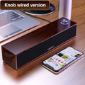Wooden Computer Speaker with Subwoofer Bass - HiFi Audio System Without Bluetooth Tidesmit