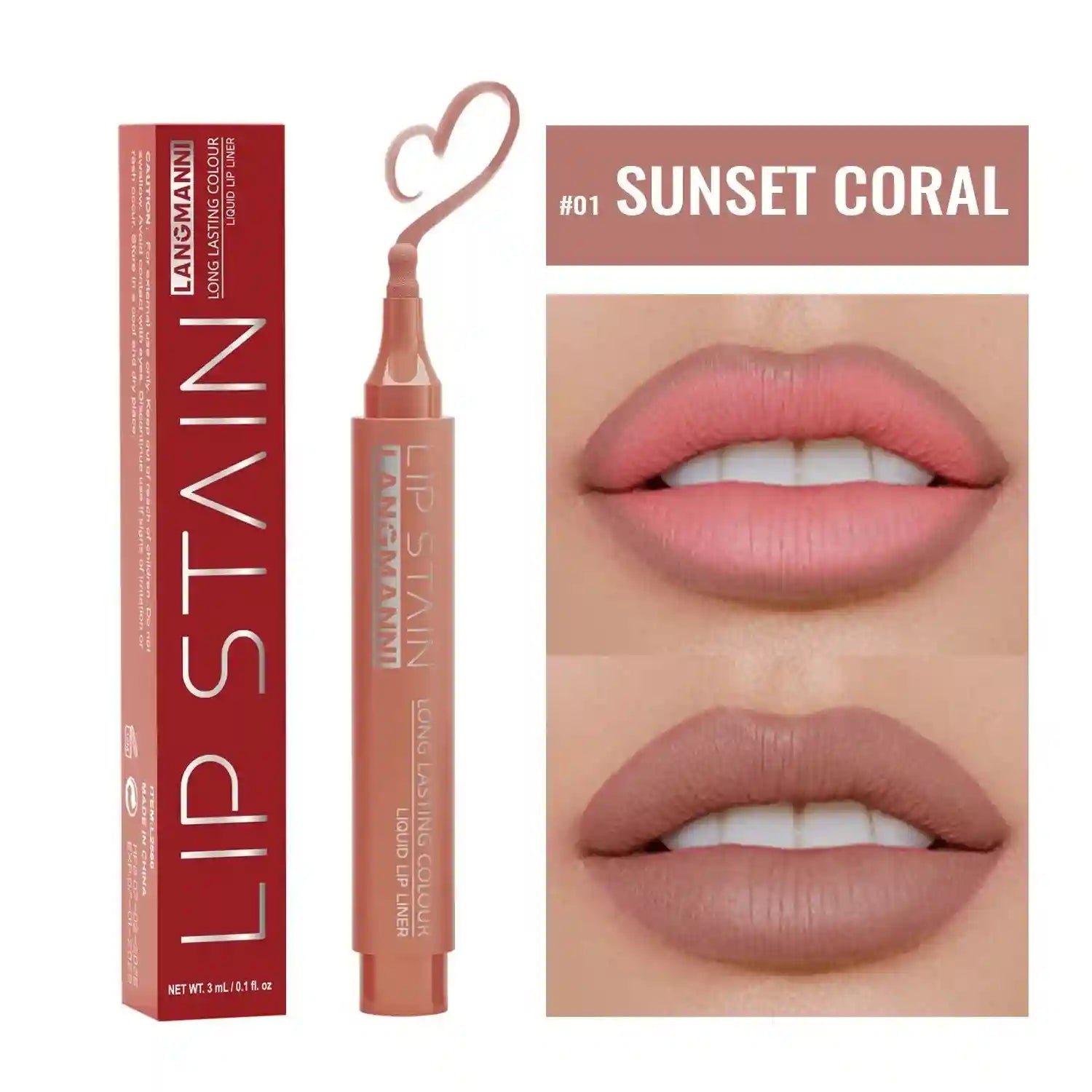 Liquid Lip Liner Pencil: Long-Lasting Matte Contour Pen | Tidesmit Lip Care 01 Tidesmit