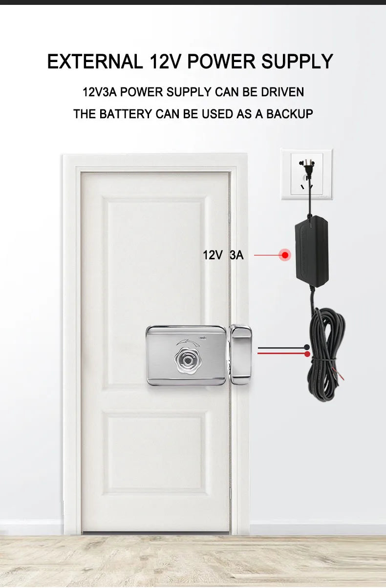 Waterproof Tuya Wifi Smart Lock Fingerprint RFID Card Passcode APP Remote Control TTLock Bluetooth Entry Electronic Rim Lock