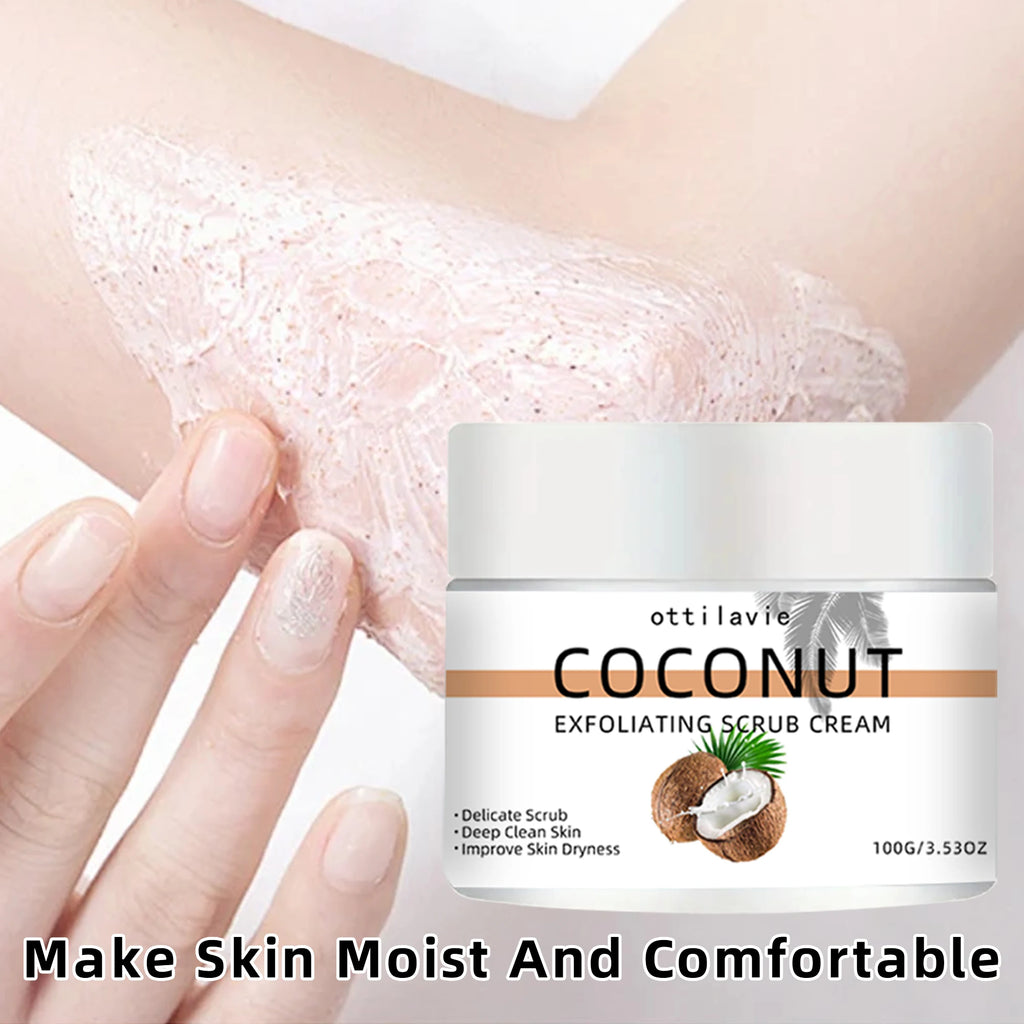 Coconut Exfoliating Scrub Cream | Natural Skin Smoothing - Tidesmit Scrubs Treatments Tidesmit