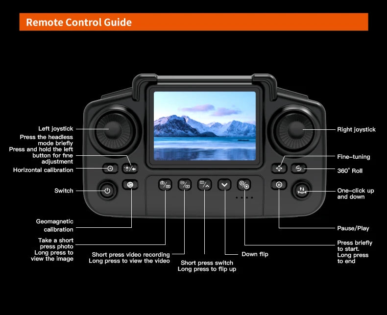 Foldable Camera Drone - Beginner RC Quadcopter with Obstacle Avoidance Tidesmit
