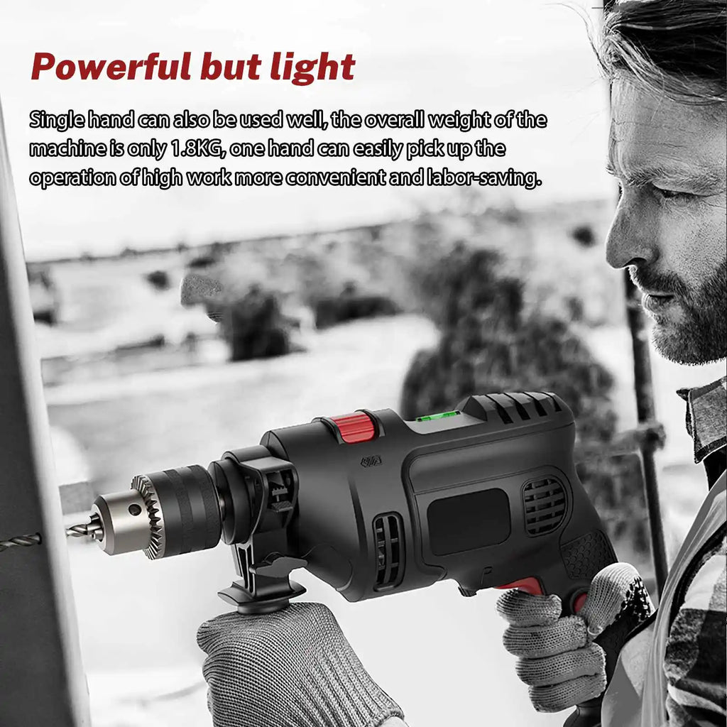 0-3000RPM Brushless Electric Screwdriver Drill 13mm Metal Keyless Chuck Wireless Drilling Machine Household Industrial Repair Tool