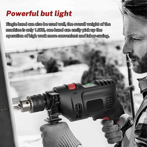 0-3000RPM Brushless Electric Screwdriver Drill 13mm Metal Keyless Chuck Wireless Drilling Machine Household Industrial Repair Tool