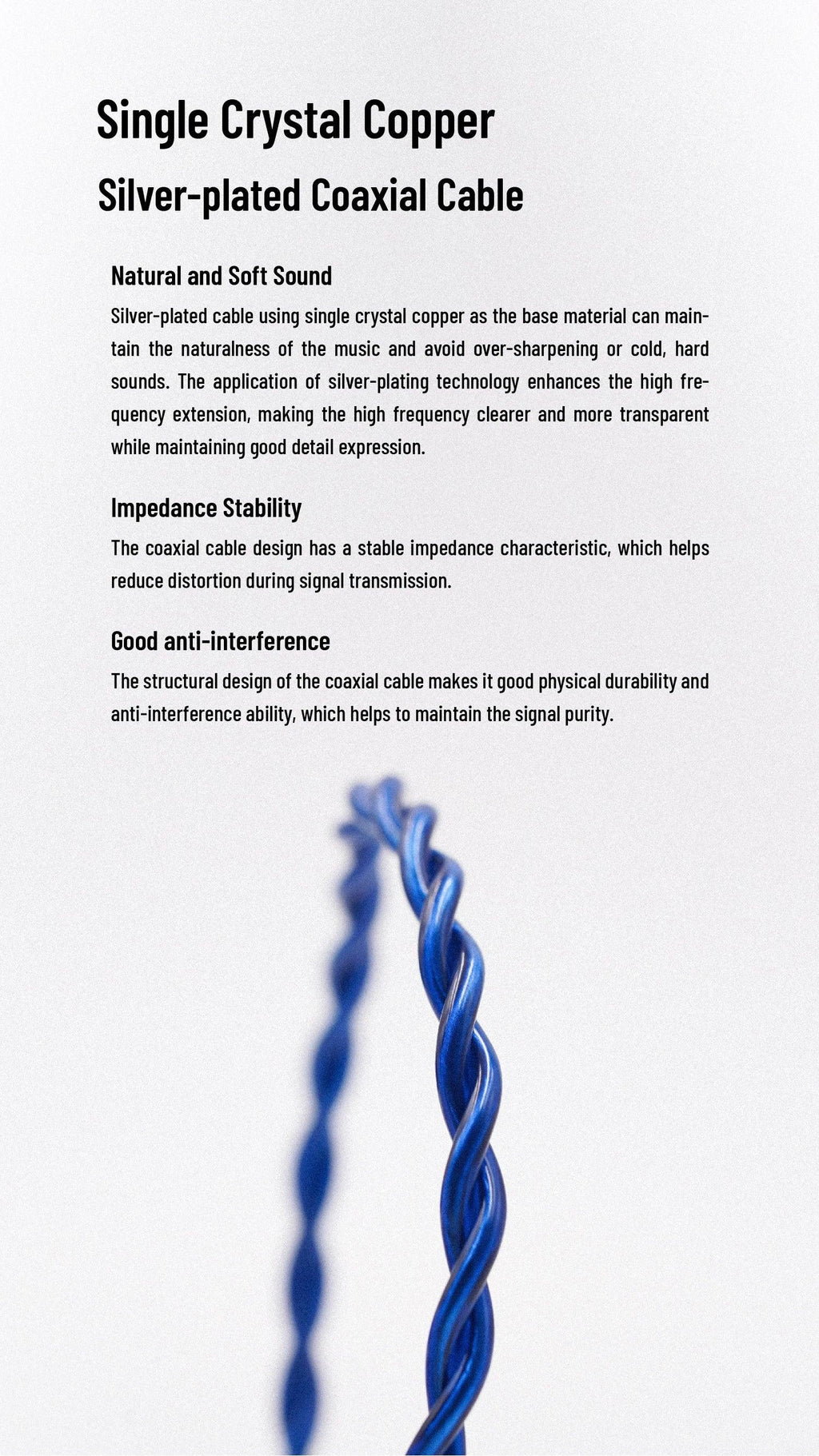 Micro Planar Wired HiFi Earphones 4.4mm Blue Glass by Tidesmit Tidesmit