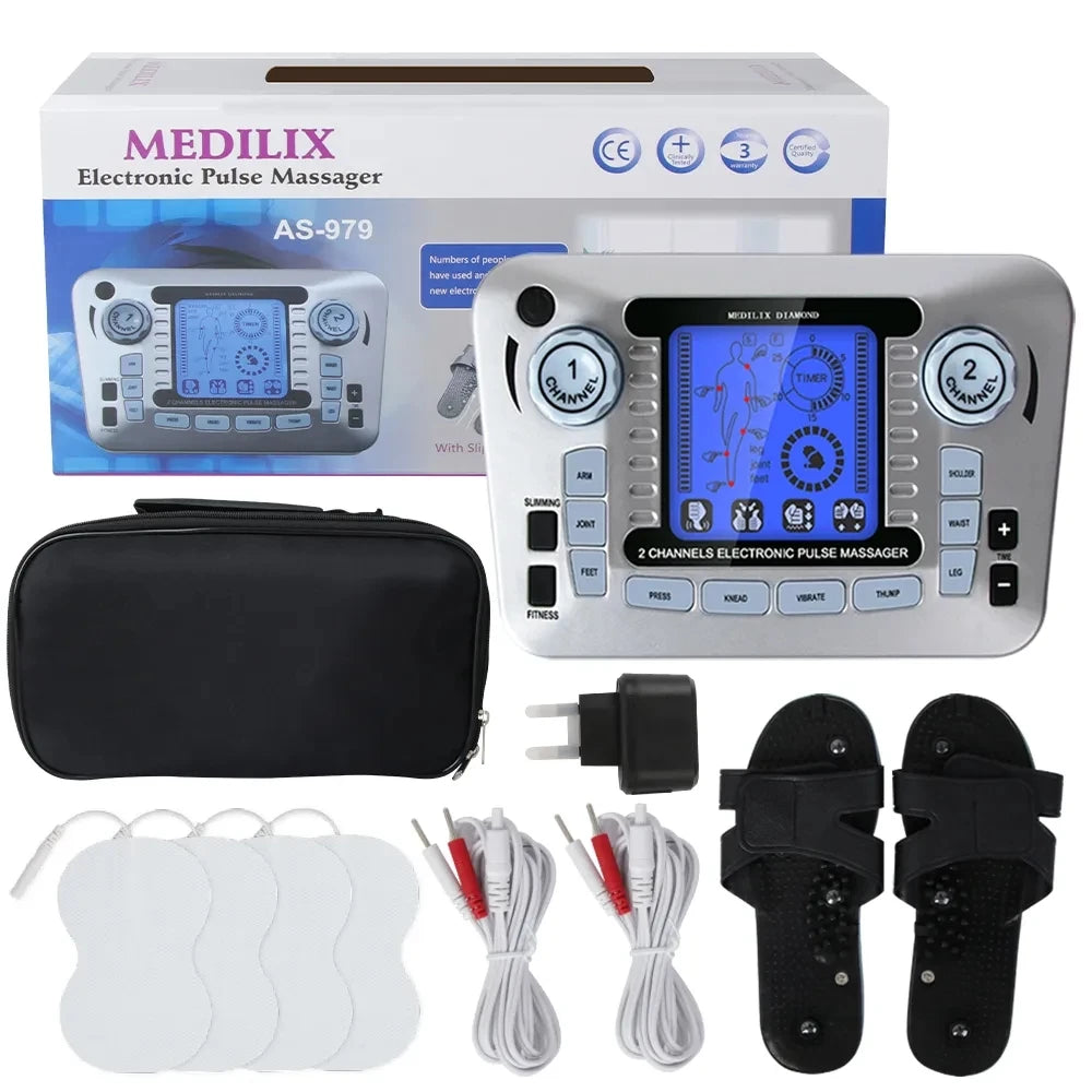Electric Pulse Massager with Heat Therapy & EMS | Tidesmit Back Massage Instrument Tidesmit