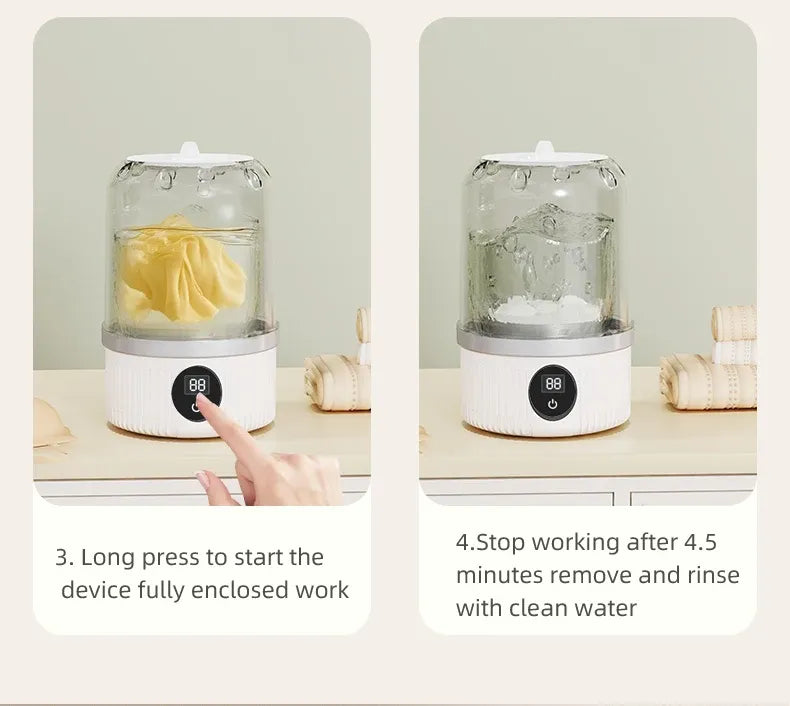 Tidesmit Mini Electric Washing Machine 220V Wireless Charging
