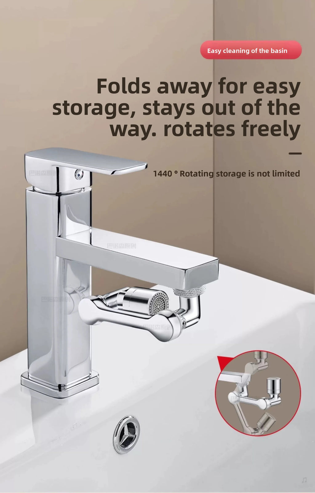 Robotic Arm Universal Faucet Extender Rotatable Nozzle Washbasin Multi-functional Universal Connector Splash-proof Artifact
