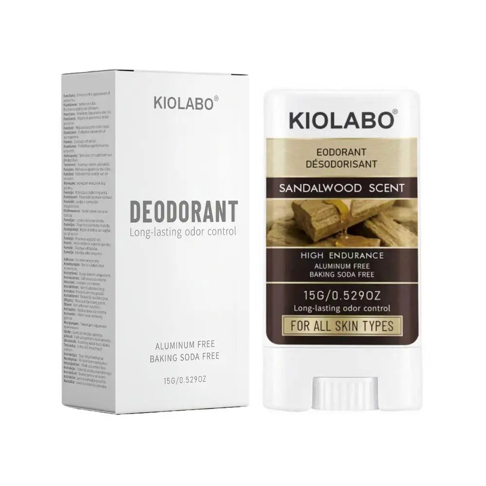 Tidesmit sandalwood scent solid deodorant stick for long-lasting anti-sweat protection and odor control.