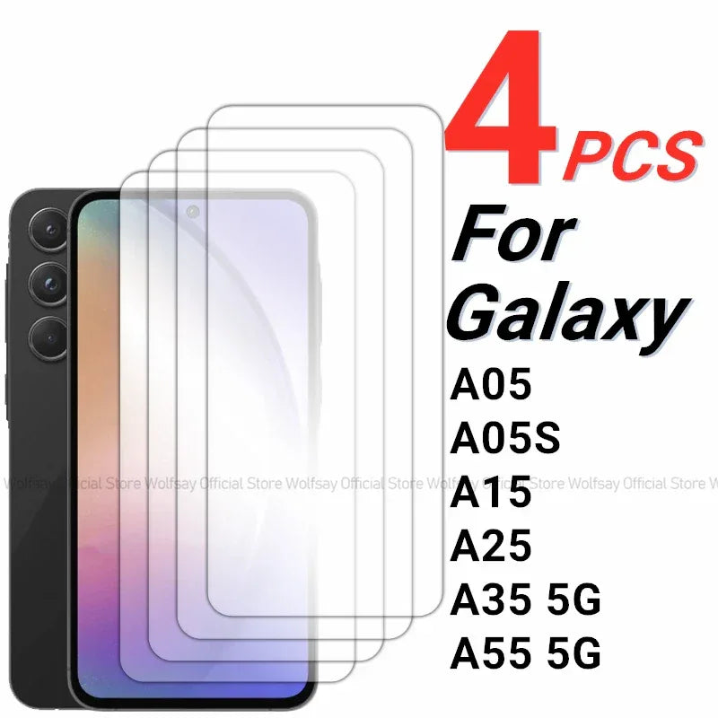 Samsung Galaxy A55 Screen Protector - 9H Tempered Glass 4-Pack Tidesmit