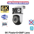 10K Outdoor 10X Optics Zoom WiFi6 Camera 20MP Three screen Four Len PTZ Automatic Tracking 6K Dual Lens Waterproof Security CCTV