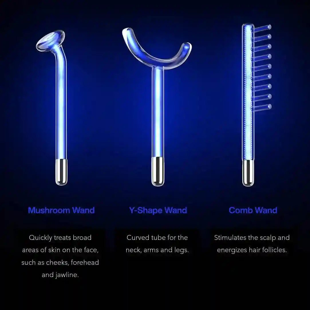 High Frequency Facial Wand: Acne Treatment & Skin Tightening - Purple Eye Massage Instrument Tidesmit