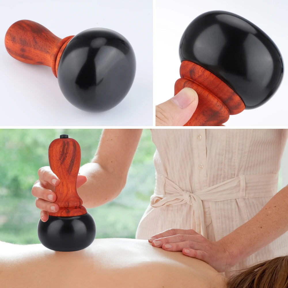 Electric Gua Sha Massager | Heated Bianstone Face & Body Tool Back Massage Instrument Tidesmit