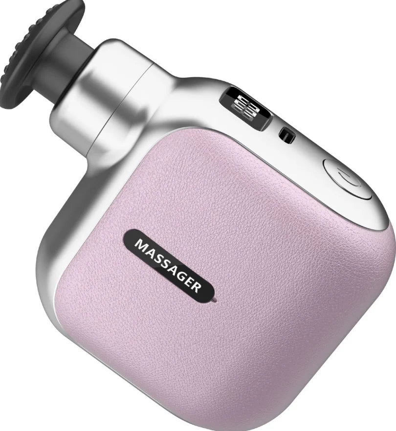 Mini Deep Tissue Massage Gun - Portable Wellness Therapy Device Relaxation Treatment pink Type C Charge Tidesmit