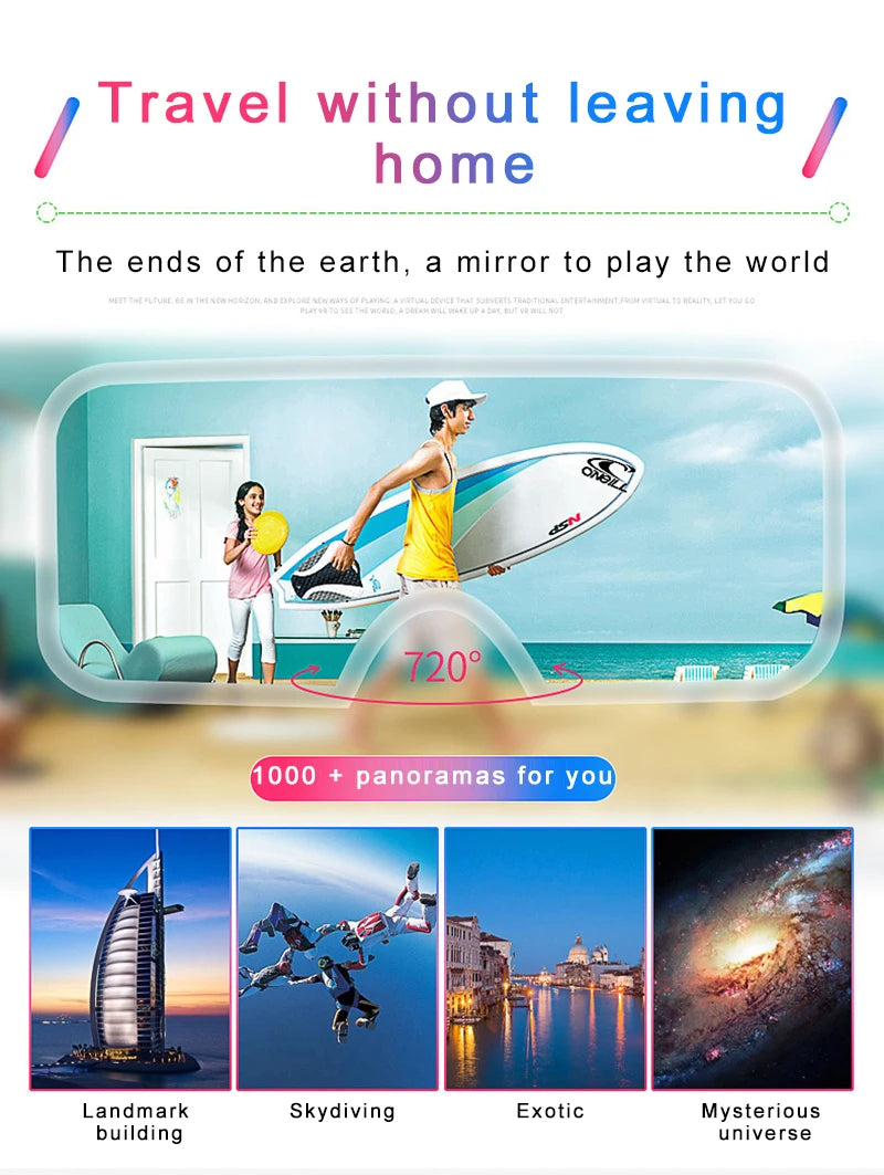 VR Headset for Smartphones - Lightweight Immersive Smart Glasses with Controller Tidesmit