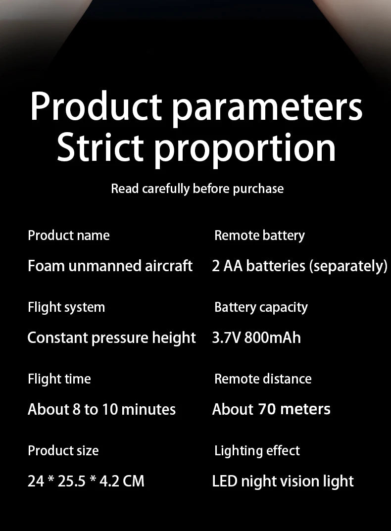 RC Foam Fighter Jet 6CH Stunt Drone - Durable EPP Foam - Tidesmit Tidesmit