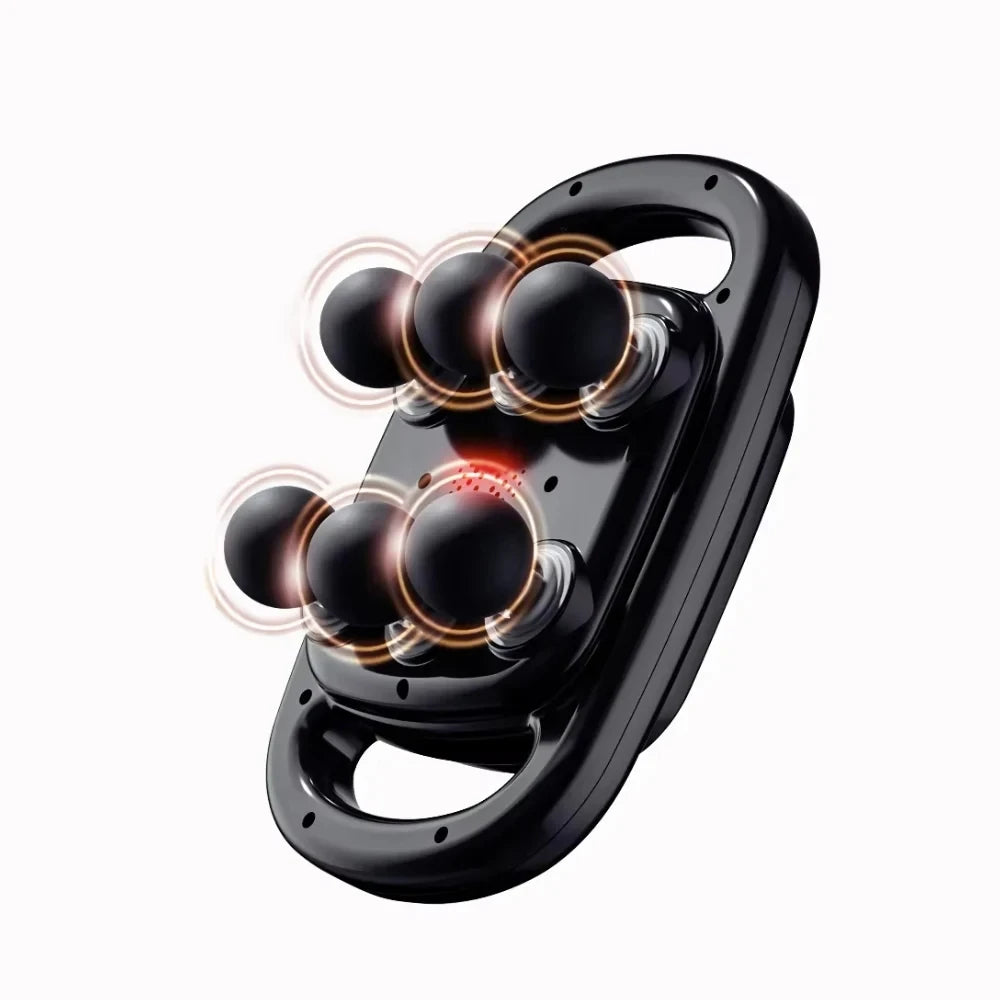 Deep Tissue Massage Gun – 6-Head Electric Massager for Muscle Relief Body Shaping Massage Equipment black Tidesmit