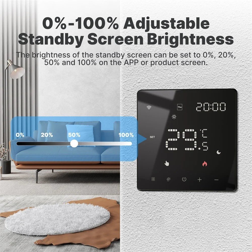 GEYA Tuya Smart WiFi Electric Floor Heating Thermostat With Linkage Water Floor Heating Gas Boiler Wall-mounted Stove Thermostat