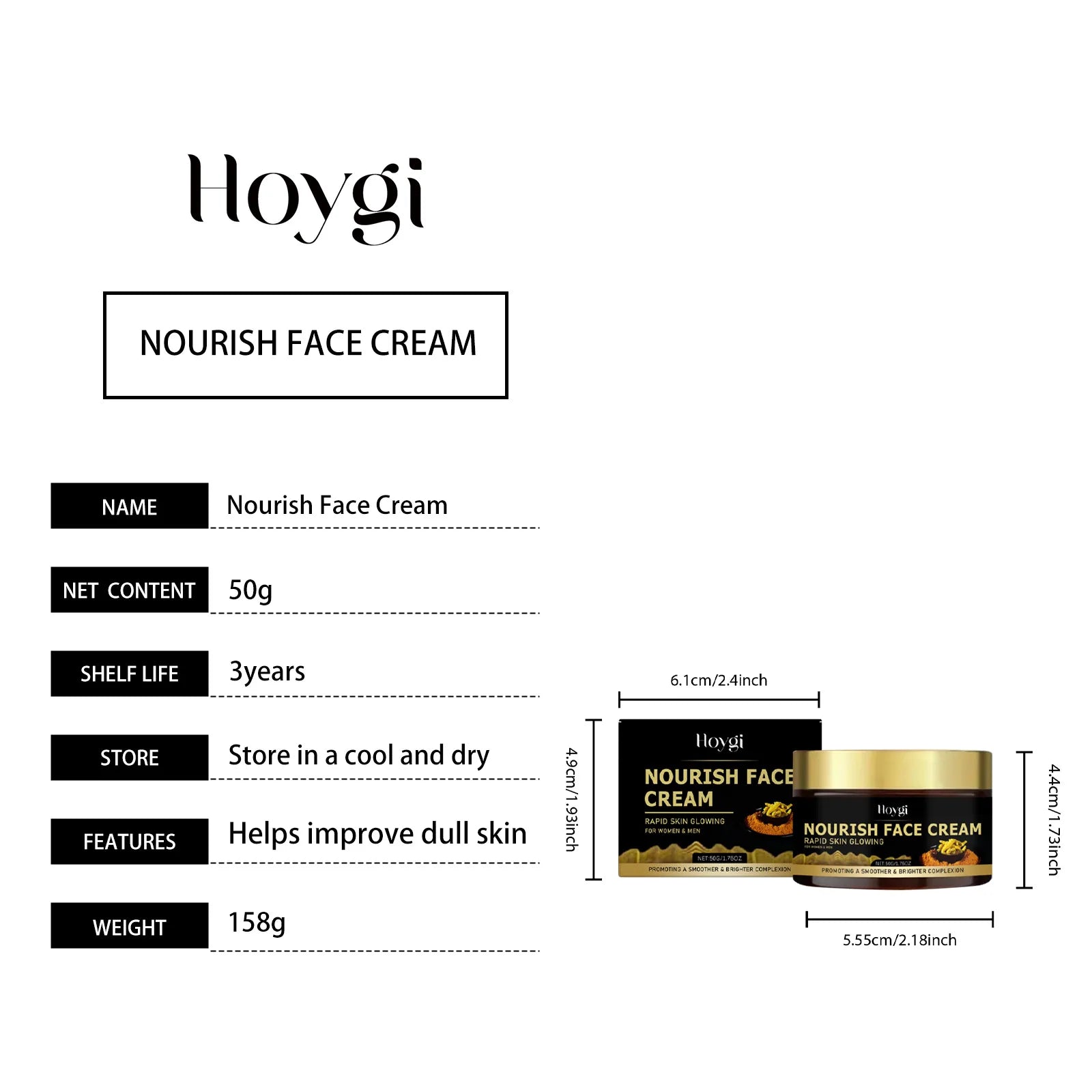 Turmeric Hydrating Face Cream Gentle Nourishing Firming Daily Moisturizer Smooth Silky Skin Skincare Suitable for All Skin Types