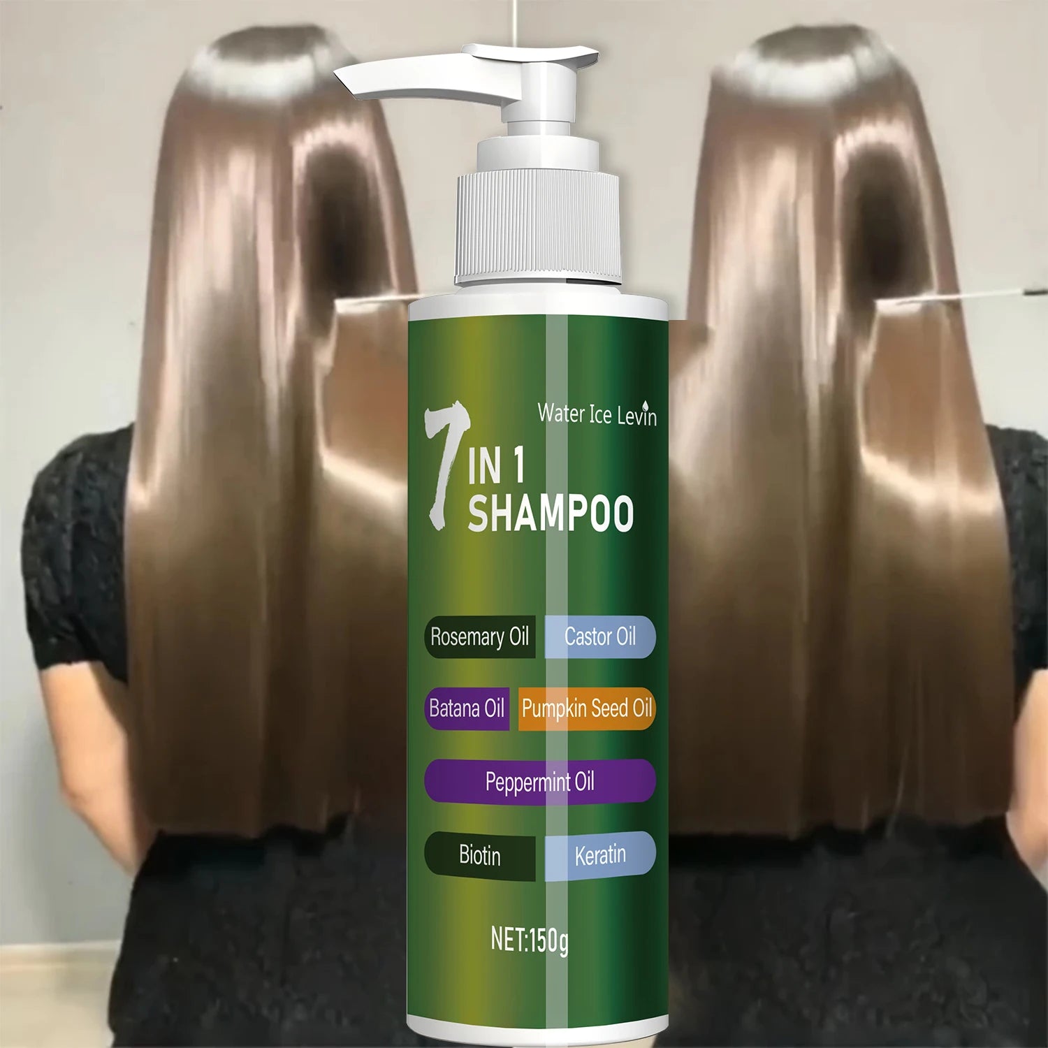 7-in-1 Shampoo, Rich in Rosemary, Batana, and Castor Oil, Gently Cleanses and Controls Oil, Provides Moisturizing and Hydrating Benefits, Prevents Hair from Becoming Tangled, Suitable for All Hair Types