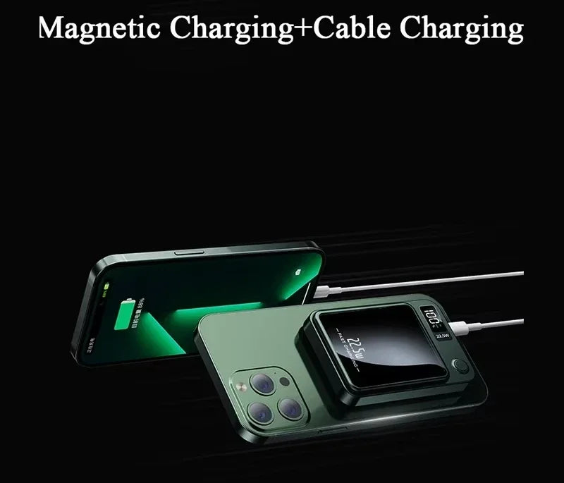 Magnetic Wireless Power Bank 50000mAh - Fast Charging USB-C Travel Battery Tidesmit