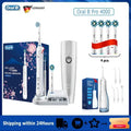 Oral B Electric Toothbrush Pro 4000 3D Action Daily Clean Teeth Visible Pressure Sensor 4 Modes Gum Cares Waterproof Rechargeabl