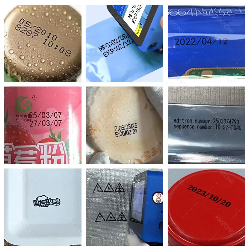 12.7mm Portable Mini Handheld Inkjet Printer for QR Barcode Batch Date Number Logo Expiry Date Coding Machine 28 Languages