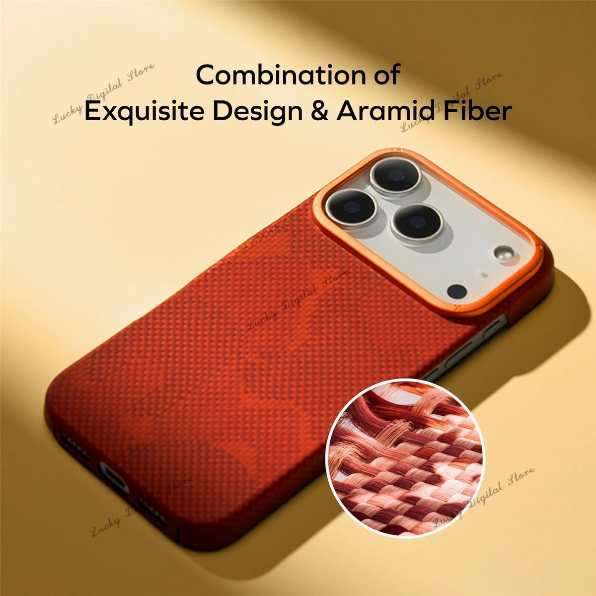 iPhone 17 Pro Max Aramid Fiber Case with Slim Aluminum Frame Tidesmit