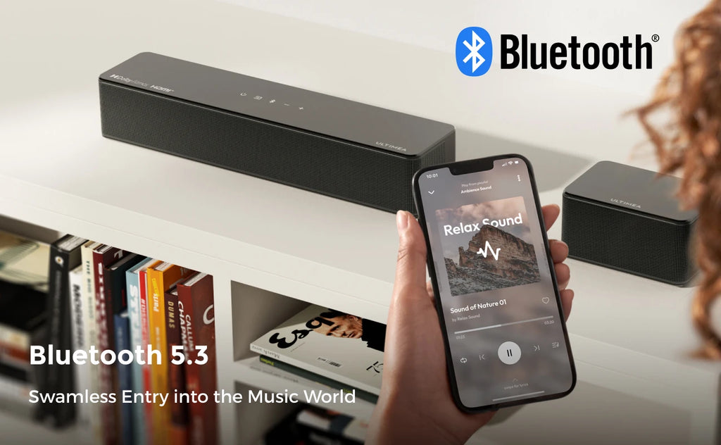 ULTIMEA 500W 7.1ch Dolby Atmos Soundbar with Wireless Subwoofer & 4 Surround Speakers, Home Theater System with APP Control