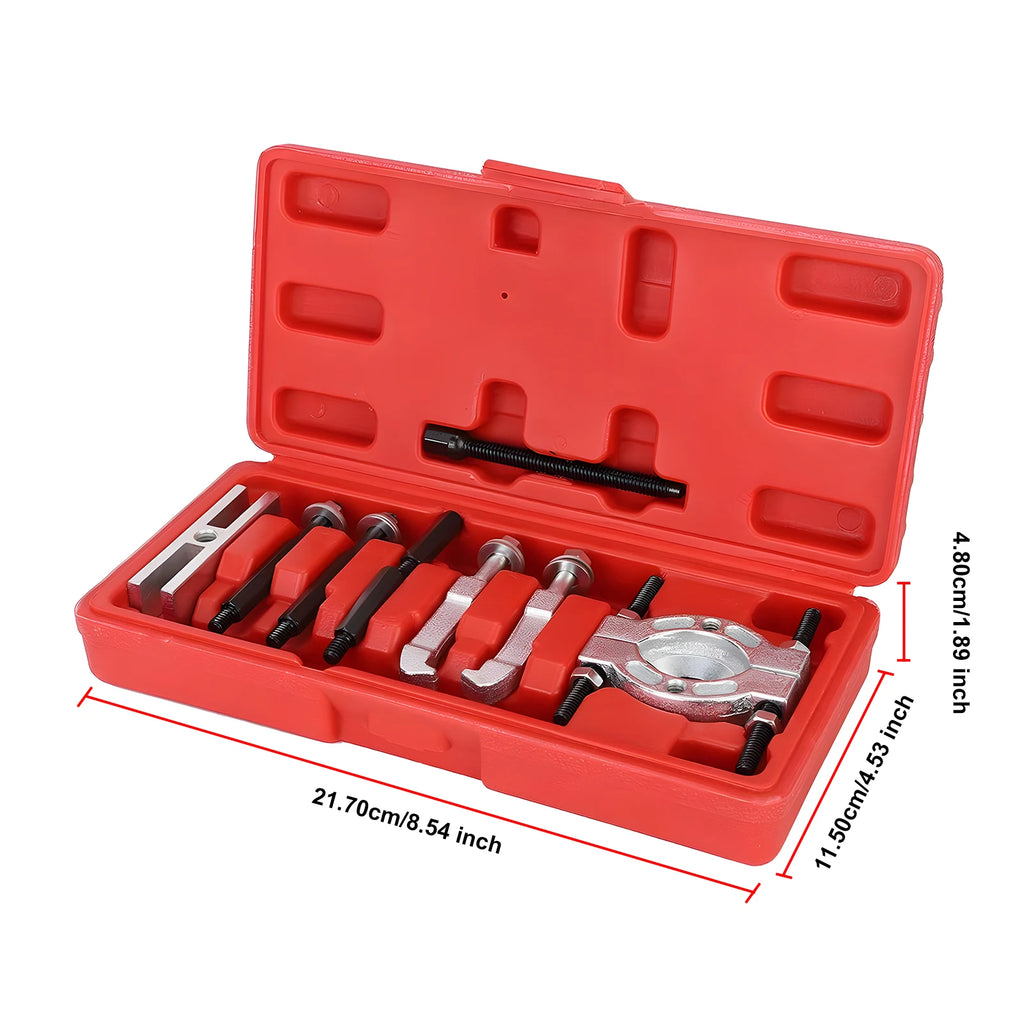 Podofo 9Pcs Bearing Puller Set Mini Bearing Separator 2 Jaw Remover Tool Kit Splitter With Extension Rods Forcing Screw For Car Wheel Hub Axle Pinion Gear Pulley Removal