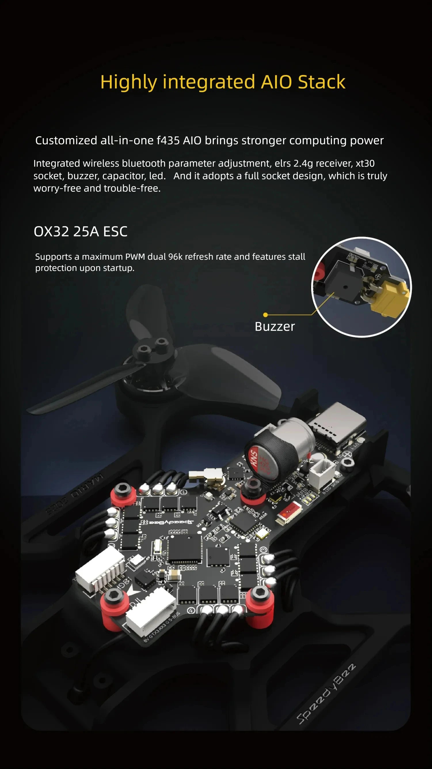 SpeedyBee Mario 25 FPV Drone Kit | O4 Air Unit High-Performance Racing Tidesmit
