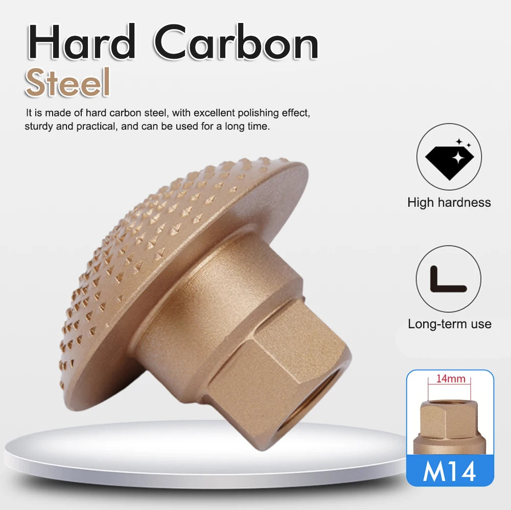 Arc-shaped Woodworking Grinding Head Angle Grinder for Woodworking Wood Grinding and Carving Carbon Steel Grinding Head