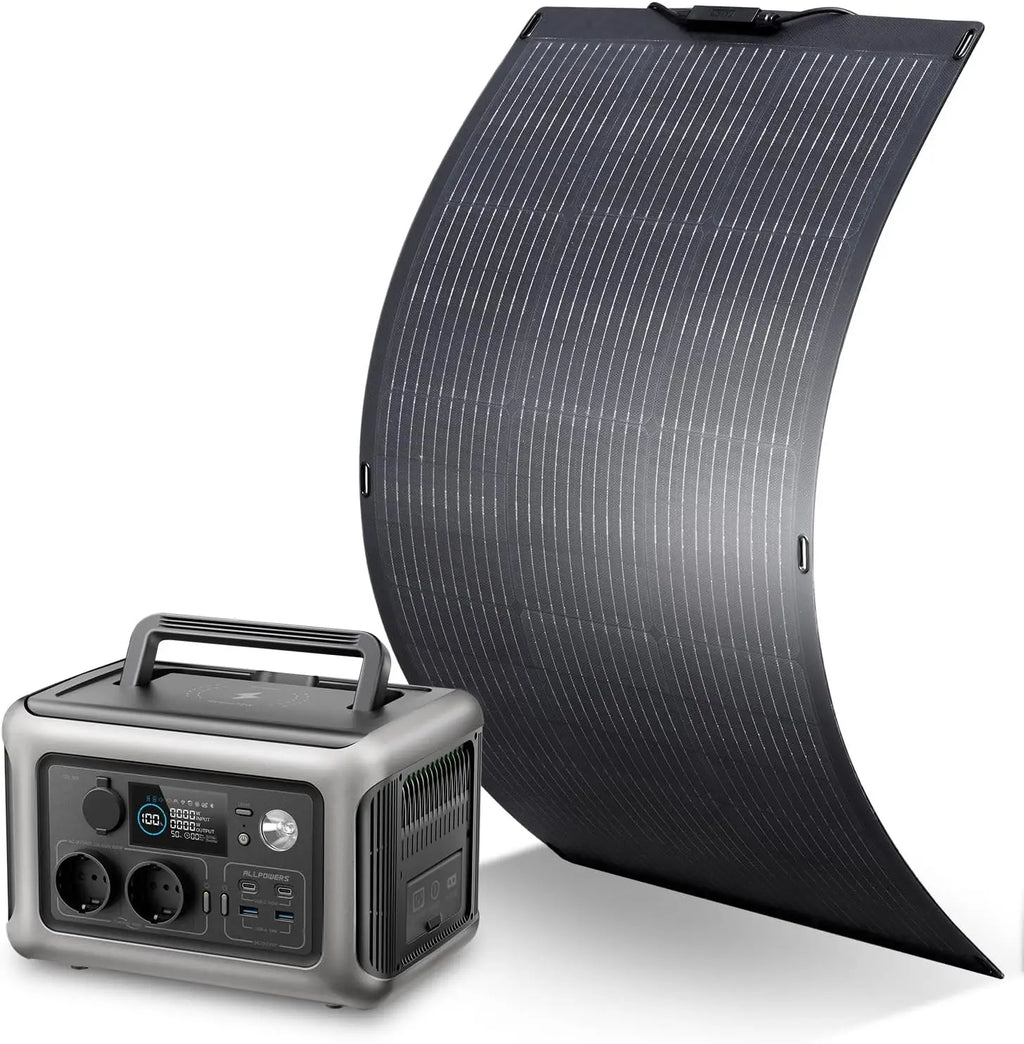 Portable Power Station 299Wh LiFePO4 with 100W Solar Panel Kit Tidesmit