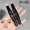 Tidesmit dual-ended contour and highlighter stick for precise nose shadowing and bright silkworm eye makeup look