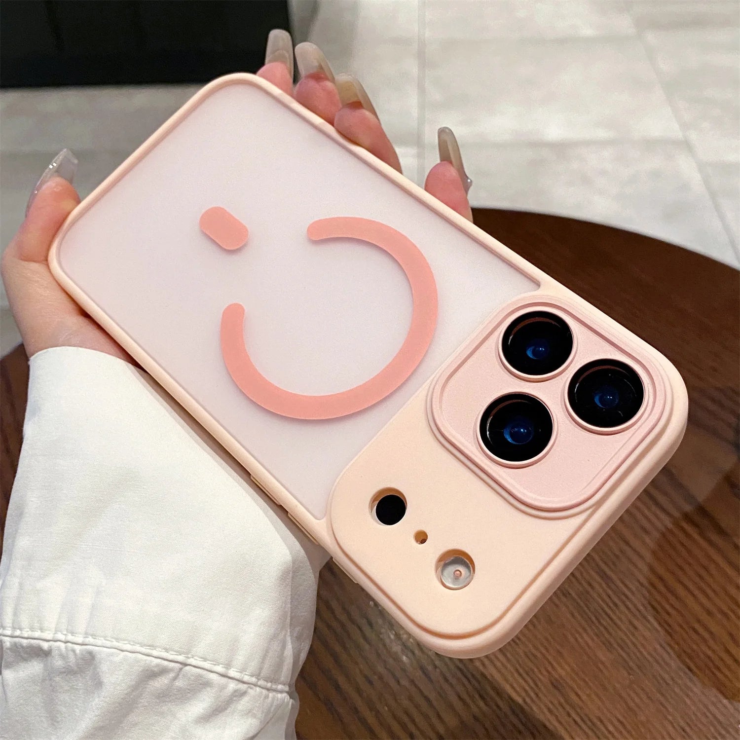 Magnetic Phone Case for iPhone 17 with Lens Protection and Slim Bumper Pink Tidesmit