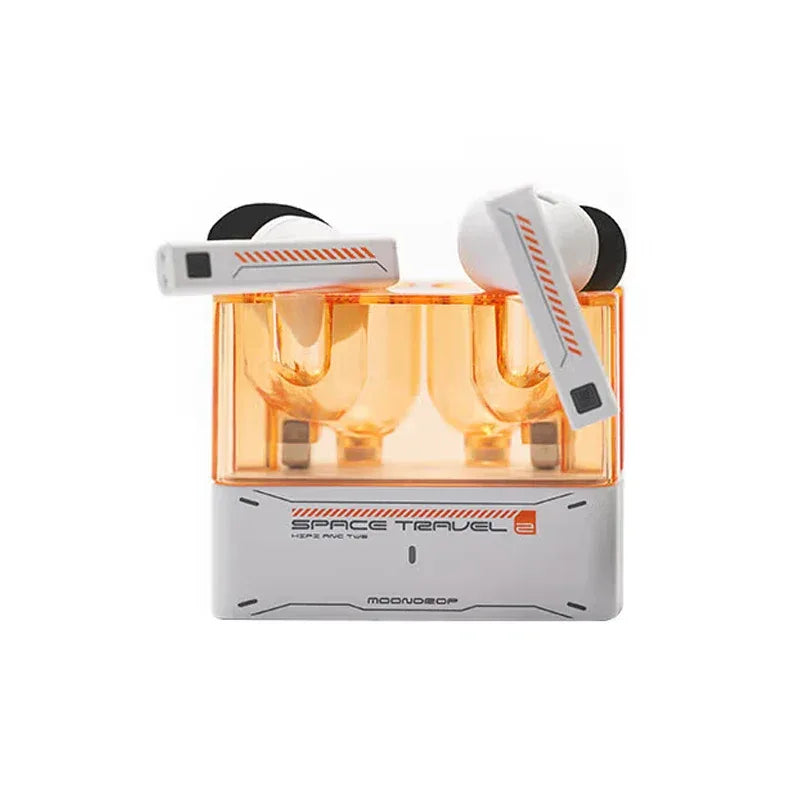 MOONDROP Space Travel 2 earphone HiFi Noise-Canceling TWS wiress Bluetooth 6.0 ANC Low-latency Game Mode SBC/AAC gaming headset Space Travel2 White Tidesmit