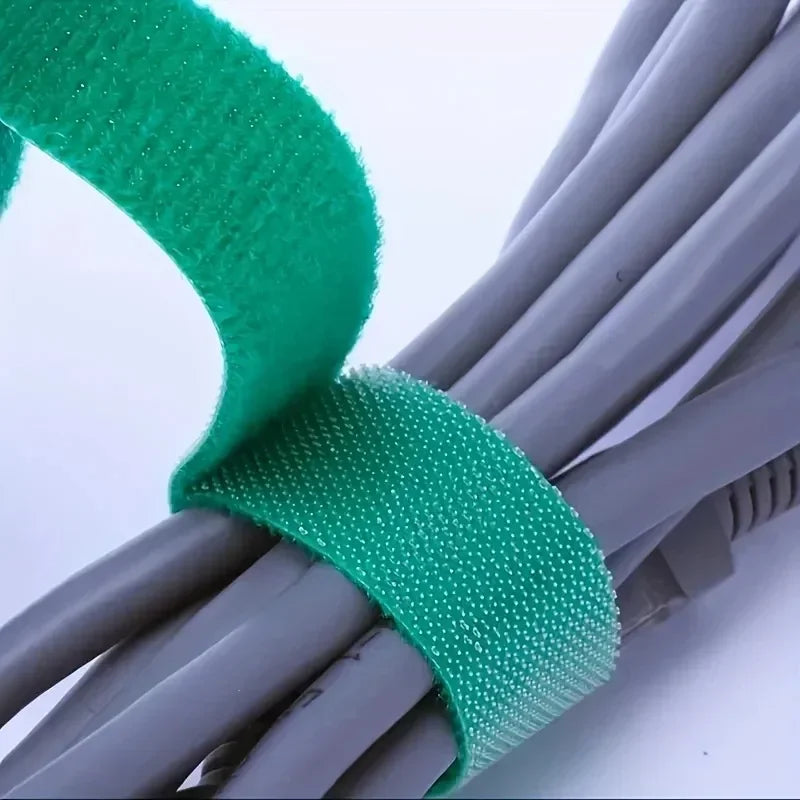 Self Adhesive Plant Nylon Cable Tie Green Adjustable Plants Hook Loop Support Garden Twine Bandage Reusable Fastener Tape Strips