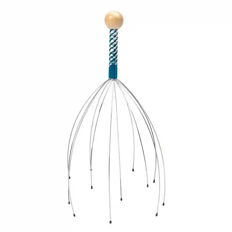 Octopus Head Massager - Stainless Steel Portable Scalp Scratcher Relaxation Treatment Blue Tidesmit